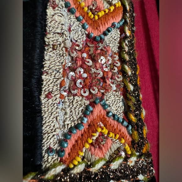 🌺 ZARA Embroidered Velvet Boho Top - Picture 12 of 15